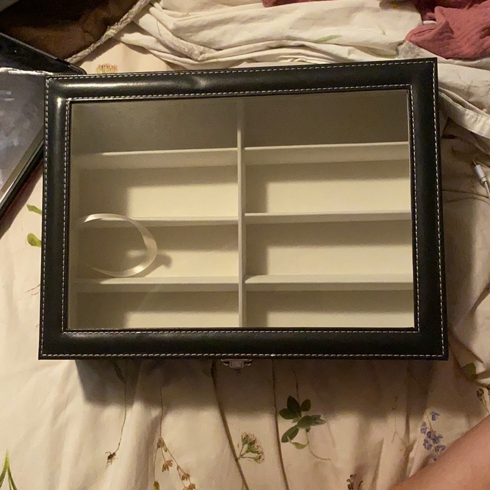 Black Faux Leather Glasses case